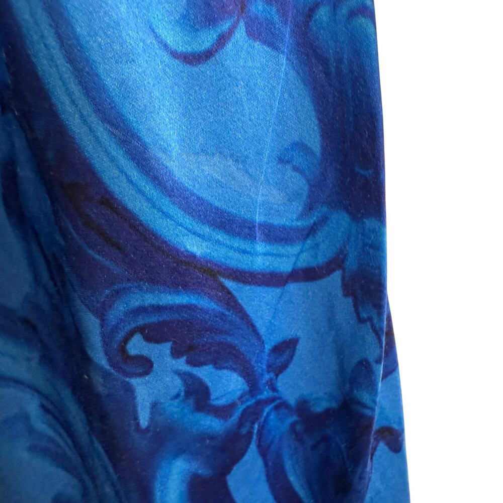 AllSaints Alexia Isabella Blue Tie Dye Asymmetric Sleeveless Midi Dress Size 4 - Picture 9 of 15